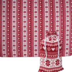 Koc ze świątecznym wzorem DEBRECEN 200g/m² / Czerwony 316905