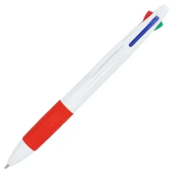 4 Kolorowy długopis z uchwytem / Biały / czerwony LT87854-N0121
