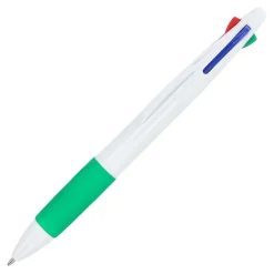 4 Kolorowy długopis z uchwytem / Biały / zielony LT87854-N0131