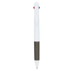 3-kolorowy długopis z uchwytem i smyczą / Biały / czarny LT87855-N0102