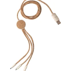 Korkowy kabel do ładowania / Brązowy V1682-16