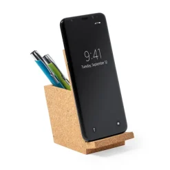 Korkowy pojemnik na przybory do pisania, stojak na telefon / Brązowy V0259-16