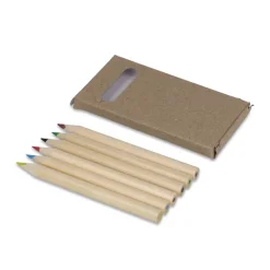 12 kredek do kolorowania w pudełku typu kraft / Naturalny LT91572-N0094
