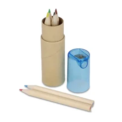 Kredki do kolorowania w kartonowej tubie z temperówką / Naturalny LT91584-N0094