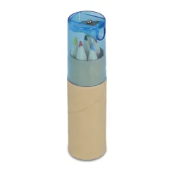 Kredki do kolorowania w kartonowej tubie z temperówką / Naturalny LT91584-N0094