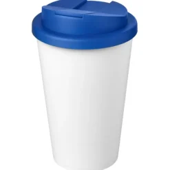Kubek Americano® Eco z recyklingu o pojemności 350 ml z pokrywą odporną na zalanie / Średnioniebieski 21042558