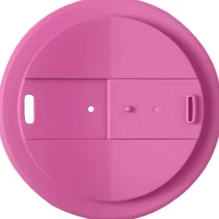 Kubek Americano® Eco z recyklingu o pojemności 350 ml z pokrywą odporną na zalanie / Różowy 21042545