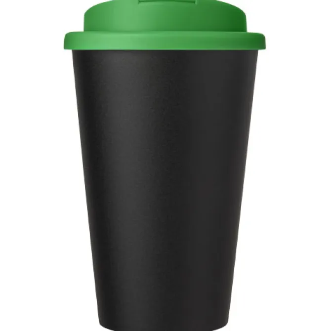 Kubek Americano® Eco z recyklingu o pojemności 350 ml z pokrywą odporną na zalanie / Zielony 21042561