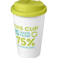 Kubek Americano® Eco z recyklingu o pojemności 350 ml z pokrywą odporną na zalanie / Średnioniebieski 21042591