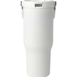 Kubek Bronx o pojemności 900 ml, z izolacją próżniową, wykonany ze recyklingowanej stali nierdzewnej z certyfikatem RCS i z miedzi, z wielofukncyjną zakrętką / Biały 10086401