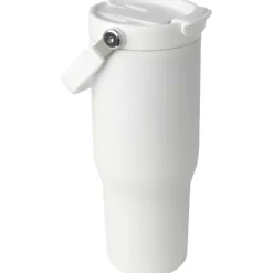 Kubek Bronx o pojemności 900 ml, z izolacją próżniową, wykonany ze recyklingowanej stali nierdzewnej z certyfikatem RCS i z miedzi, z wielofukncyjną zakrętką / Biały 10086401