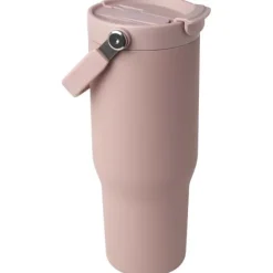 Kubek Bronx o pojemności 900 ml, z izolacją próżniową, wykonany ze recyklingowanej stali nierdzewnej z certyfikatem RCS i z miedzi, z wielofukncyjną zakrętką / Dusty Pink 10086440