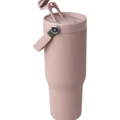 Kubek Bronx o pojemności 900 ml, z izolacją próżniową, wykonany ze recyklingowanej stali nierdzewnej z certyfikatem RCS i z miedzi, z wielofukncyjną zakrętką / Dusty Pink 10086440