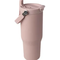 Kubek Bronx o pojemności 900 ml, z izolacją próżniową, wykonany ze recyklingowanej stali nierdzewnej z certyfikatem RCS i z miedzi, z wielofukncyjną zakrętką / Dusty Pink 10086440