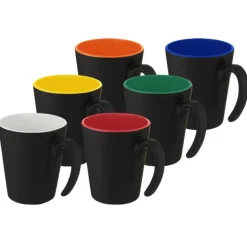 Kubek ceramiczny Oli o pojemności 360 ml z uchwytem / Zielony 10068761