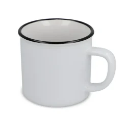 Kubek ceramiczny w stylu emalii 280ml / Biały LT51111-N0001