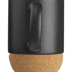 Kubek ceramiczny z korkiem GISTEL 350 ml / Czarny 241803