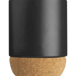 Kubek ceramiczny z korkiem GISTEL 350 ml / Czarny 241803