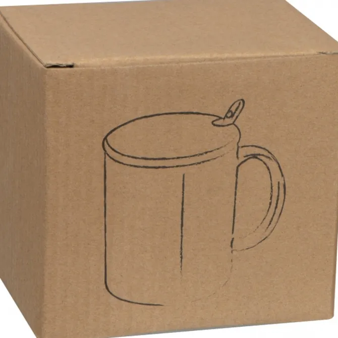 Kubek ceramiczny z łyżeczką 300 ml LOTHAR / Biały 8296906
