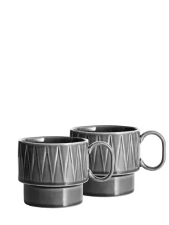 Kubek do herbaty COFFEE & MORE 2-szt, szary / Szary 5018502-