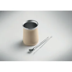 Kubek do herbaty yerba mate / Bezowy MO2776-13
