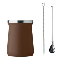 Kubek do herbaty yerba mate / Brazowy MO2776-01