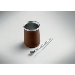Kubek do herbaty yerba mate / Brazowy MO2776-01