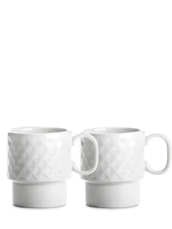Kubek do kawy COFFEE & MORE 2-szt, biały / Biały 5018369-