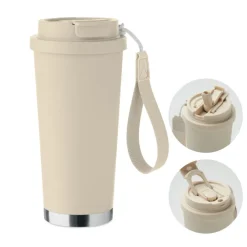 Kubek dwuścienny 500 ml / Bezowy MO2662-13
