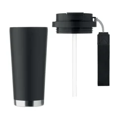 Kubek dwuścienny 500 ml / Czarny MO2662-03