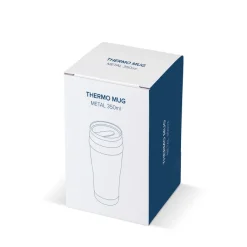 Kubek metalowy 350ml / Ciemnobrązowy / biały LT98759-N5001