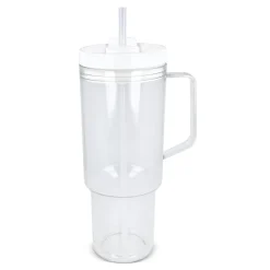 Kubek Miami z uchwytem, przezroczysty, 1,2 l, R-PET / Transparentny / biały LT98695-N0401