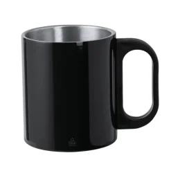 Kubek 300 ml ze stali nierdzewnej z recyklingu / Czarny V2080-03