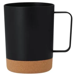 Kubek 400 ml z korkowym elementem / Czarny VA256-03