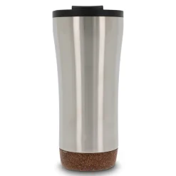 Kubek o podwójnych ściankach z korkową podstawą 480ml / Srebrny LT98848-N0005