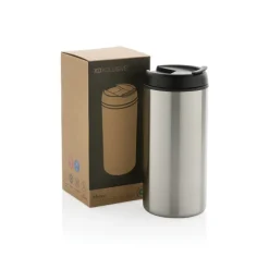 Kubek podróżny 300 ml Metro ze stali nierdzewnej z recyklingu / Srebrny P435.042