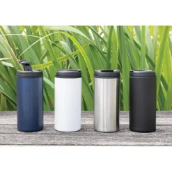 Kubek podróżny 300 ml Metro ze stali nierdzewnej z recyklingu / Srebrny P435.042