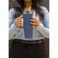 Kubek podróżny 900 ml Tana, plastik z recyklingu / Niebieski P437.100