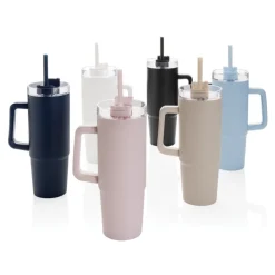 Kubek podróżny 900 ml Tana, plastik z recyklingu / Czarny P437.101