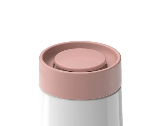 Kubek podróżny 350ml White/Pink Travel / White/Pink B3LL-7398