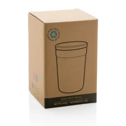 Kubek podróżny 300 ml z PP z recyklingu / Biały P433.293