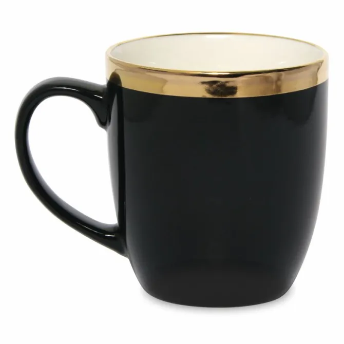 Kubek porcelanowy ze złotym wykończeniem BELLA GOLD 330 ml / Wielokolorowy MRT-02B