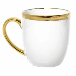 Kubek porcelanowy ze złotym wykończeniem BELLA GOLD 330 ml / Wielokolorowy MRT-02B