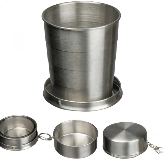 Kubek stalowy składany 250 ml HEATHER / Szary 8399207