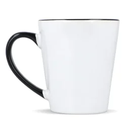 Kubek subli Melbourne kolorowy rant i uchwyt 300ml / Biały / czarny LT51192-N0102