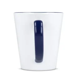 Kubek subli Melbourne kolorowy rant i uchwyt 300ml / Biały / ciemnoniebieski LT51192-N0110