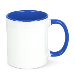 Kubek subli Oslo kolorowy w środku i uchwycie 300ml / Biały / jasnozielony LT51164-N0132