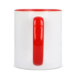 Kubek subli Oslo kolorowy w środku i uchwycie 300ml / Biały / czerwony LT51164-N0121