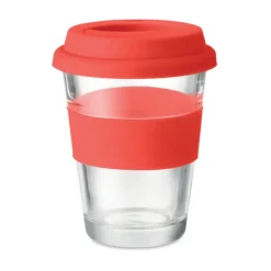 Kubek szklany 350 ml / Czerwony MO9992-05