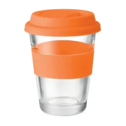 Kubek szklany 350 ml / Pomarańczowy MO9992-10